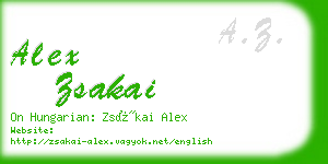 alex zsakai business card